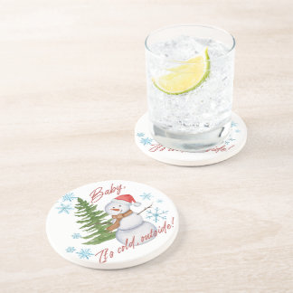 Frosty Cheer Snowman Coaster Set