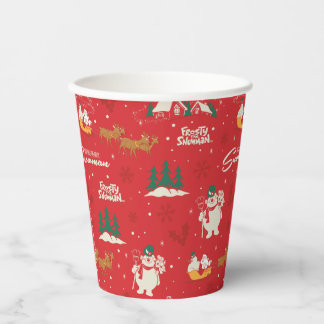 Frosty - Everyone's Favourite Snowman Pattern Paper Cups