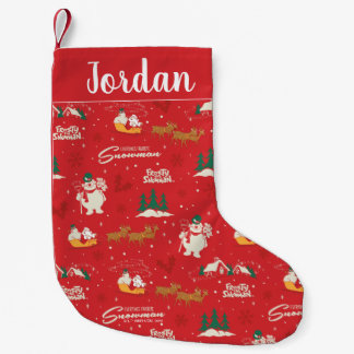 Frosty - Everyone's Favourite Snowman Pattern Small Christmas Stocking