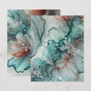 Frosty Fall Morning Alcohol Ink Scrapbook Paper
