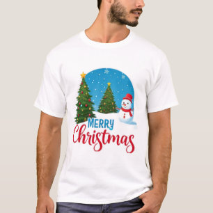 "Frosty Family: Light Blue Winter Wonderland Desig T-Shirt