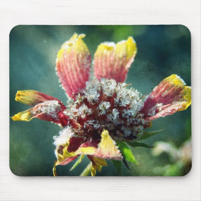 Frosty Flower Mouse Pad (Front)