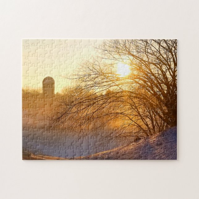 Frosty Foggy Morning Jigsaw Puzzle (Horizontal)