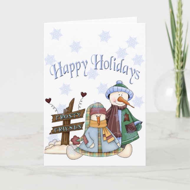 Frosty Friends Holiday Card (Front)