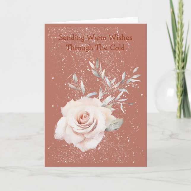 Frosty Fun Soft Color Snowy Greeting Card (Front)