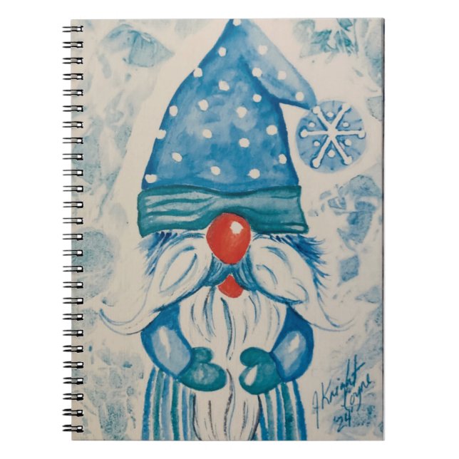Frosty Gnome Spiral Notebook (Front)