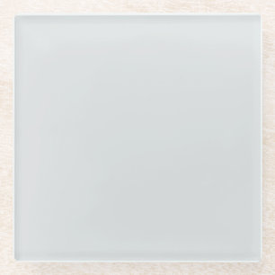 Frosty Grey-Blue Solid Colour Etched Glass MQ3-27 Glass Coaster
