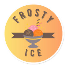 Frosty Ice – Retro Ice Cream Sundae Logo