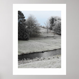 Frosty landscape poster