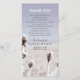 Frosty Meadow   Winter   Sympathy Thank You