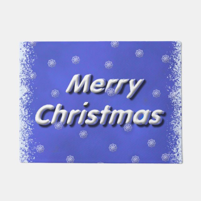 Frosty Merry Christmas 3D Doormat (Front)