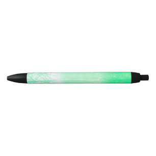 Frosty Misty Branches Mint Green Black Ink Pen