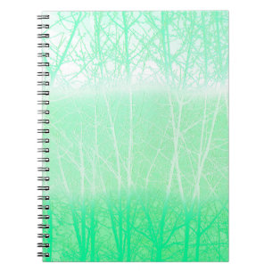 Frosty Misty Branches Mint Green Notebook