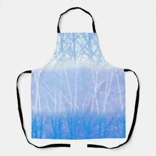 Frosty MIsty Trees Baby Blue Apron