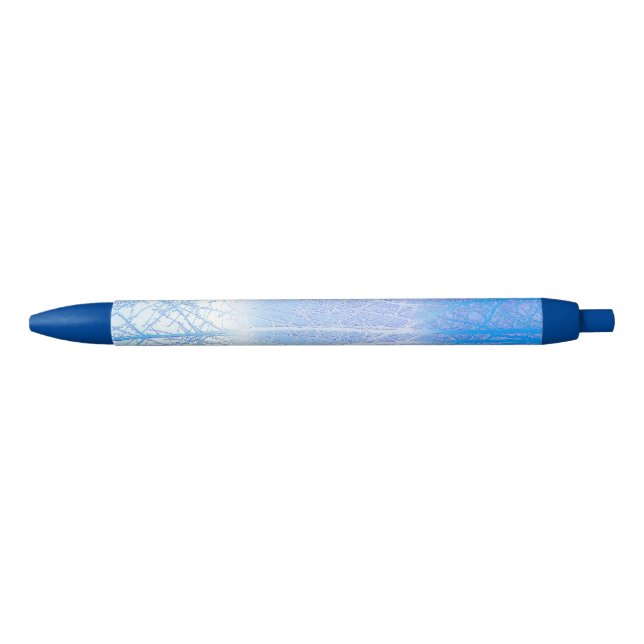 Frosty MIsty Trees Baby Blue Ink Pen (Front)