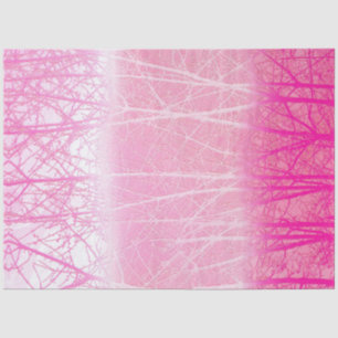 Frosty Misty Trees in Peach and Pink Tissue Paper