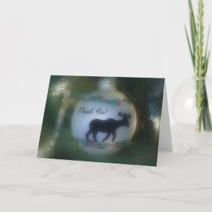 Frosty Moose Ornament Thank You Card