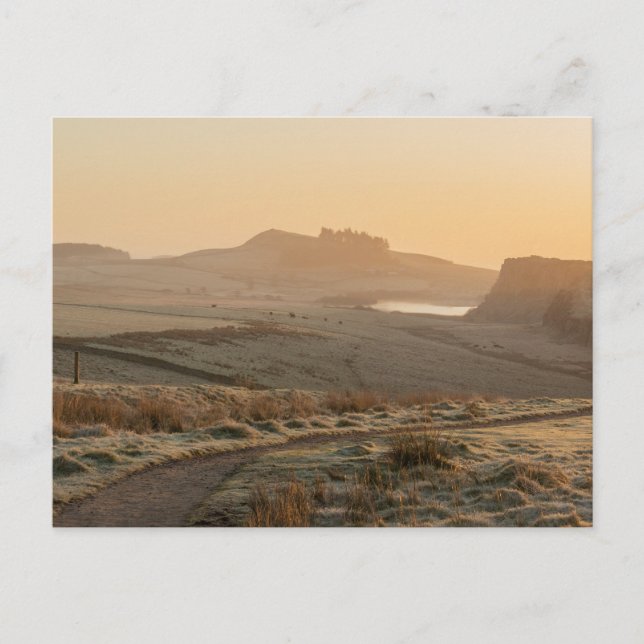 Frosty Morning at Steel Rigg Postcard (Front)