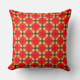 Frosty Orange Pepperoni Shapes Cushion