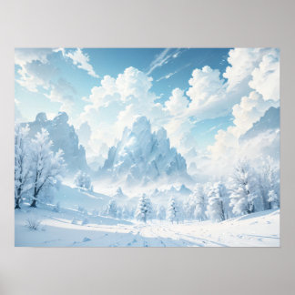 Frosty Peaks: Winter Wonderland Poster