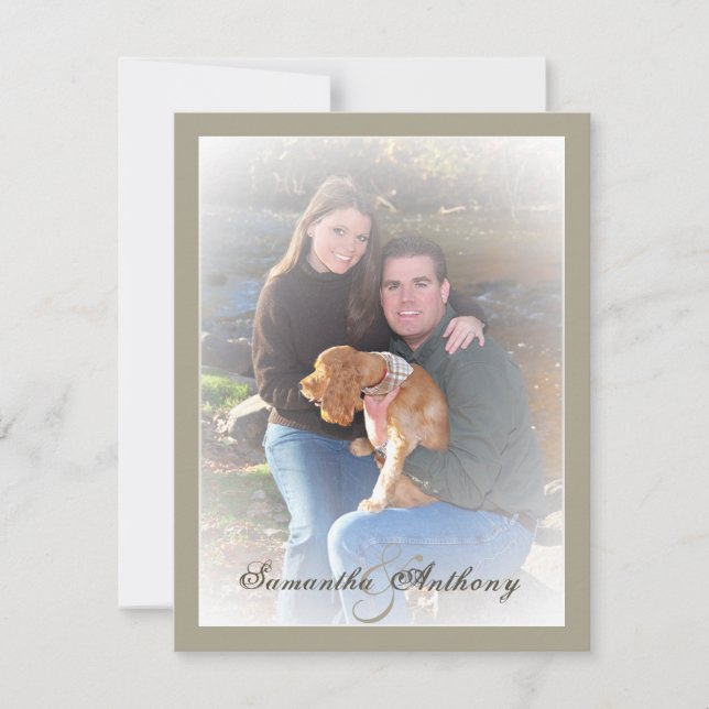 Frosty Photo Wedding Invitations (Front)
