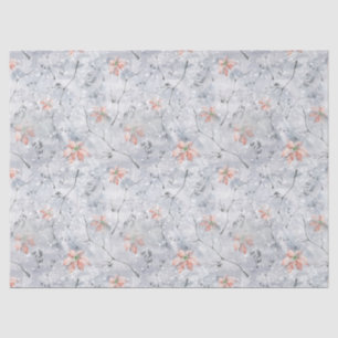 Frosty Poinsettia Tissue Paper