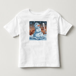 Frosty’s Meltdown: A Comedic Winter Tale Toddler T-Shirt