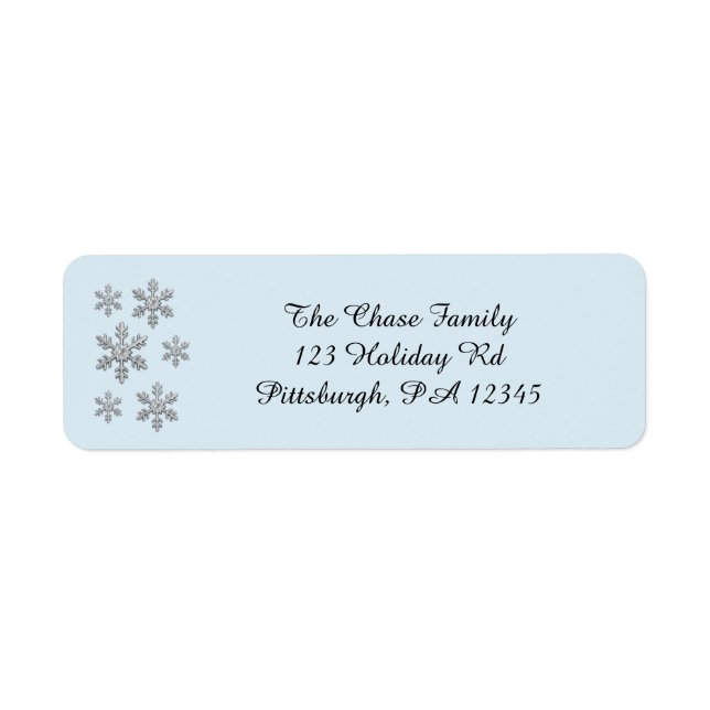 Frosty Snowflake return address label (Front)