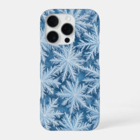 Frosty Snowflakes on a Frozen Surface in Winter