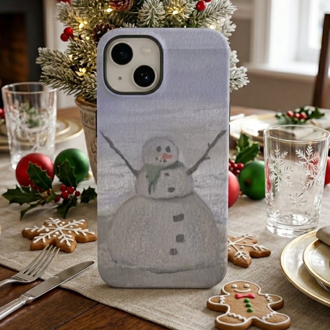 Frosty Snowman At The Beach Case-Mate iPhone Case (Creator Uploaded)