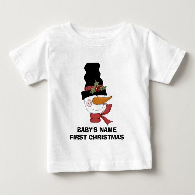 Frosty Snowman First Christmas Tshirt (Front)