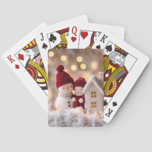 Frosty Snowman Siblings Winter Joy Playing Cards