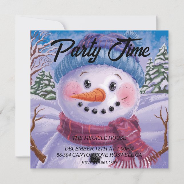 Frosty the S nowman Invitation (Front)