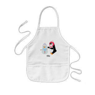 Frosty the Snowman and Penguin Kids Apron