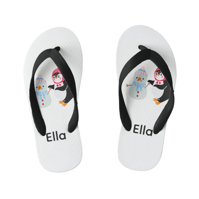 Frosty the Snowman and Penguin Kid's Jandals (Footbed)