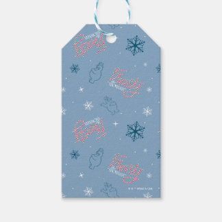 Frosty the Snowman Blue Snowflake Pattern Gift Tags
