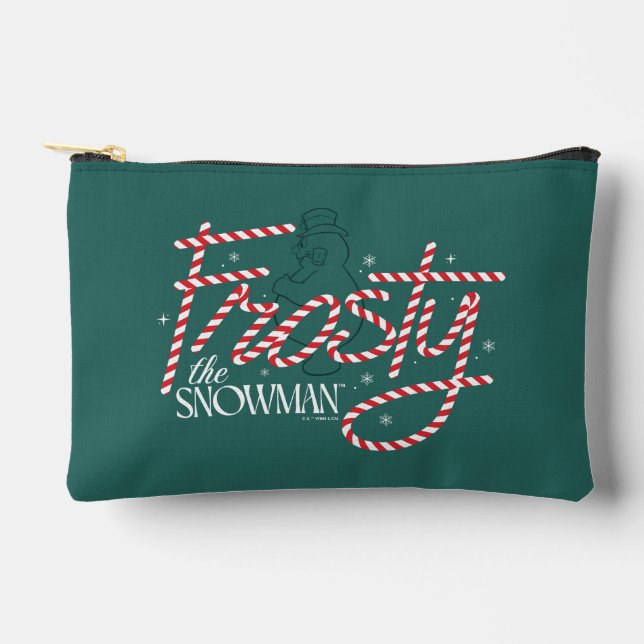 Frosty the Snowman Candy Cane Logo Accessory Pouch (Front)