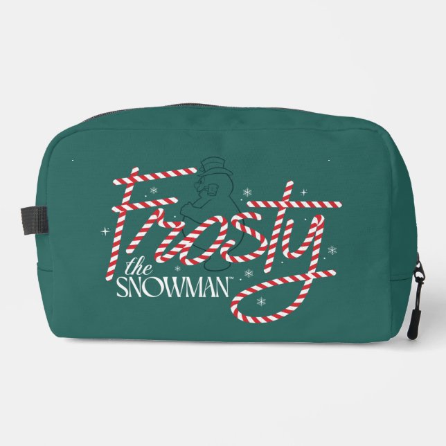 Frosty the Snowman Candy Cane Logo Dopp Kit (Front)