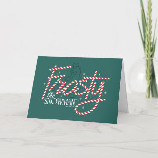 Frosty the Snowman Candy Cane Logo Holiday Card
