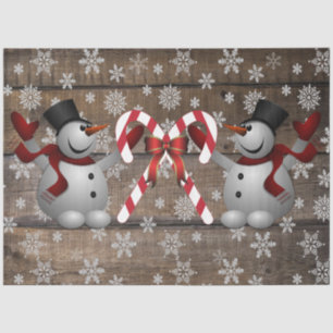 Frosty The Snowman Candy Canes Snowflakes Tissue Paper