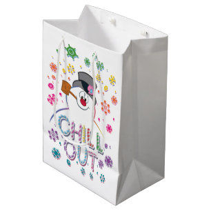Frosty the Snowman™   "Chill Out" Rainbow Colors Medium Gift Bag