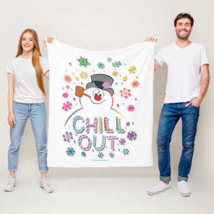 Frosty the Snowman™   "Chill Out" Rainbow Colours Fleece Blanket