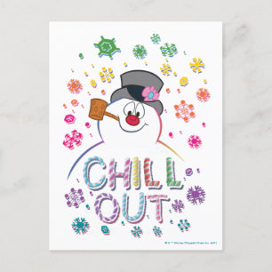 Frosty the Snowman™   "Chill Out" Rainbow Colours Holiday Postcard