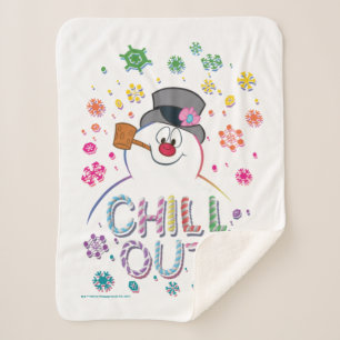 Frosty the Snowman™   "Chill Out" Rainbow Colours Sherpa Blanket