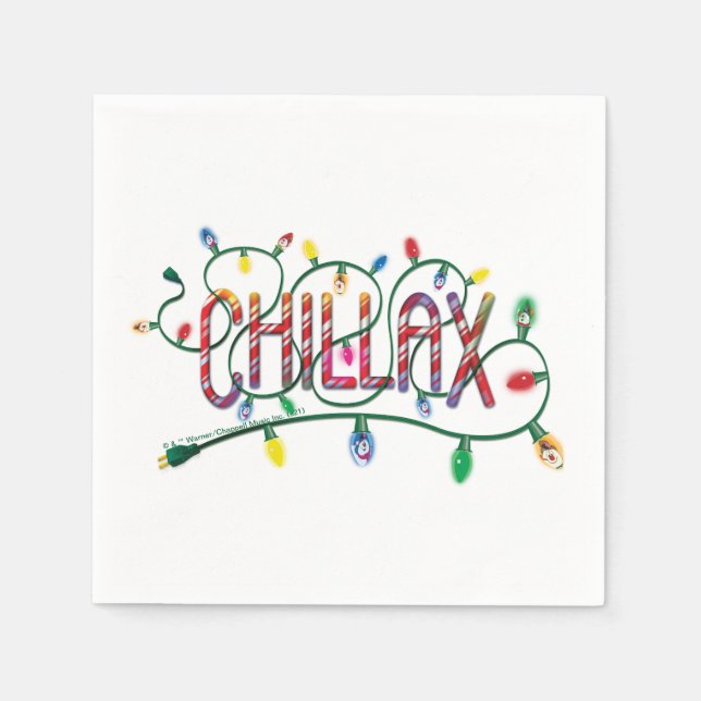 Frosty the Snowman™ | "Chillax" Holiday Lights Napkin (Front)