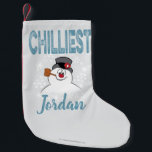 Frosty the Snowman™ | Chilliest Small Christmas Stocking<br><div class="desc">Check out this fun retro graphic of Frosty the Snowman that reads: "Chilliest".</div>