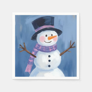 Frosty the Snowman Christmas Holiday Party Napkin