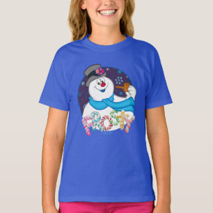 Frosty the Snowman™   Colorful Candy Cane Name T-Shirt