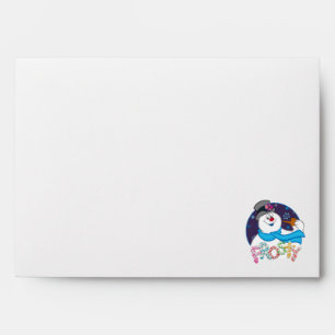 Frosty the Snowman™   Colourful Candy Cane Name Envelope