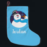 Frosty the Snowman™ | Colourful Candy Cane Name Small Christmas Stocking<br><div class="desc">Check out Frosty wearing his iconic top hat and holding his pipe,  featuring his name written with colourful candy cane letters.</div>